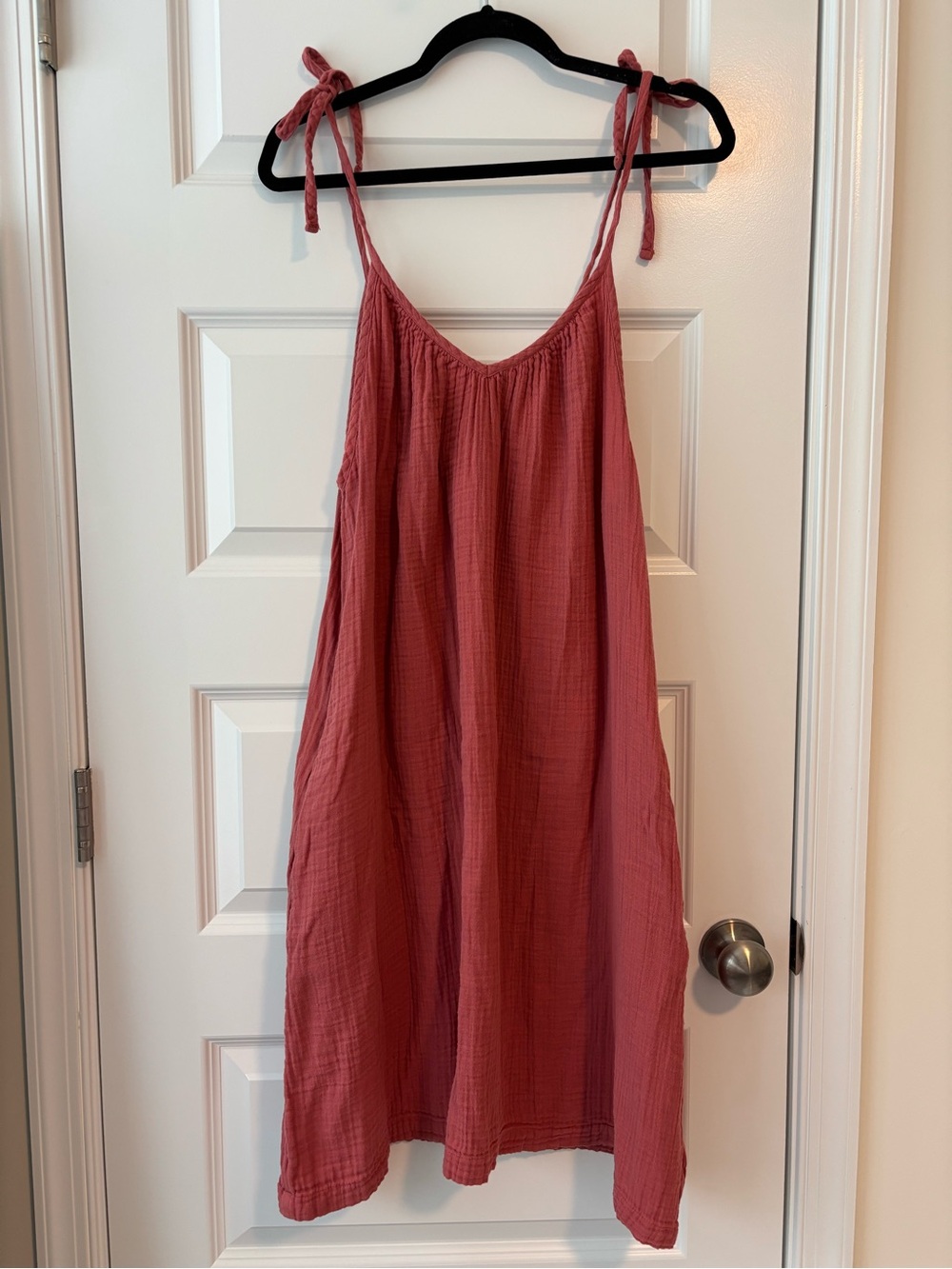 Old Navy Dusty Rose Tie-Shoulder Gauze Dress M Tall